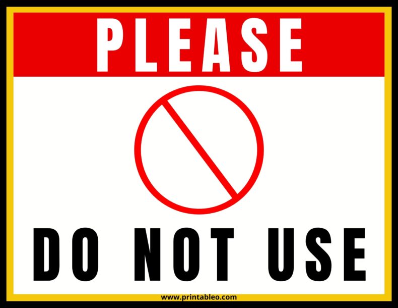 34+ Printable Do Not Use Signs | Download FREE PDFs - Where Do You Keep Your Litter Box