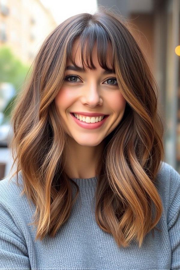 50 Must-Try Autumn Hair Colours : Sun-Kissed Chestnut Waves - Hair And Nail Vitamins For Men