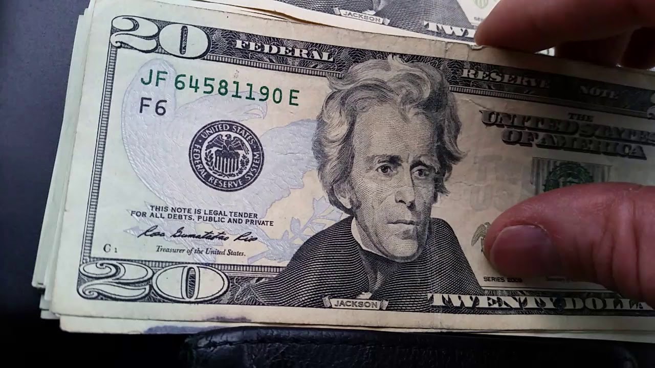 500 DOLLARS IN 20 DOLLAR BILLS - YouTube - How Many 20 Dollar Bills Make 500