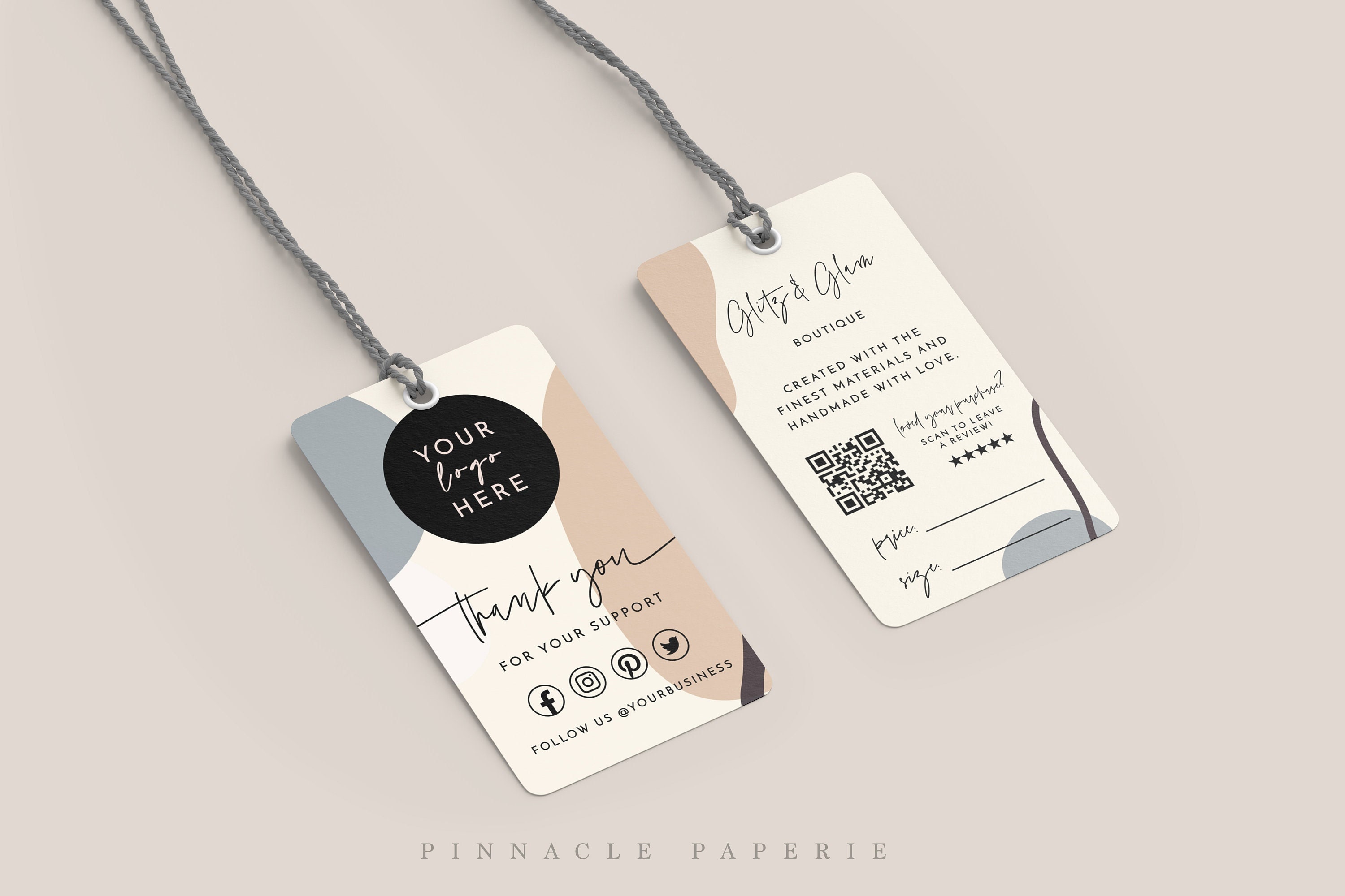 Abstract Small Business Hang Tag Template, Clothing Tag Template - Tag Recede Bee Venom Treatment Spray Reviews