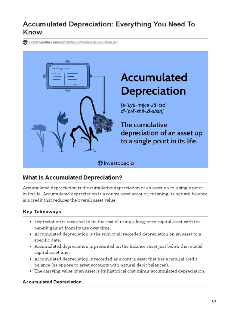 Accumulated Depreciation Is A Liability Or Asset