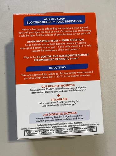 Align Probiotic Bloating and Gas Relief and Food Digestion - 28 - Align Probiotic Bloating Relief And Food Digestion