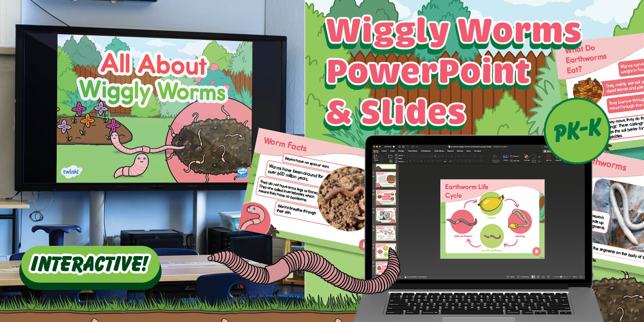All About Wiggly Worms PowerPoint & Google Slides for PreK-K - All Of The Following Are Types Of Adjustments Except