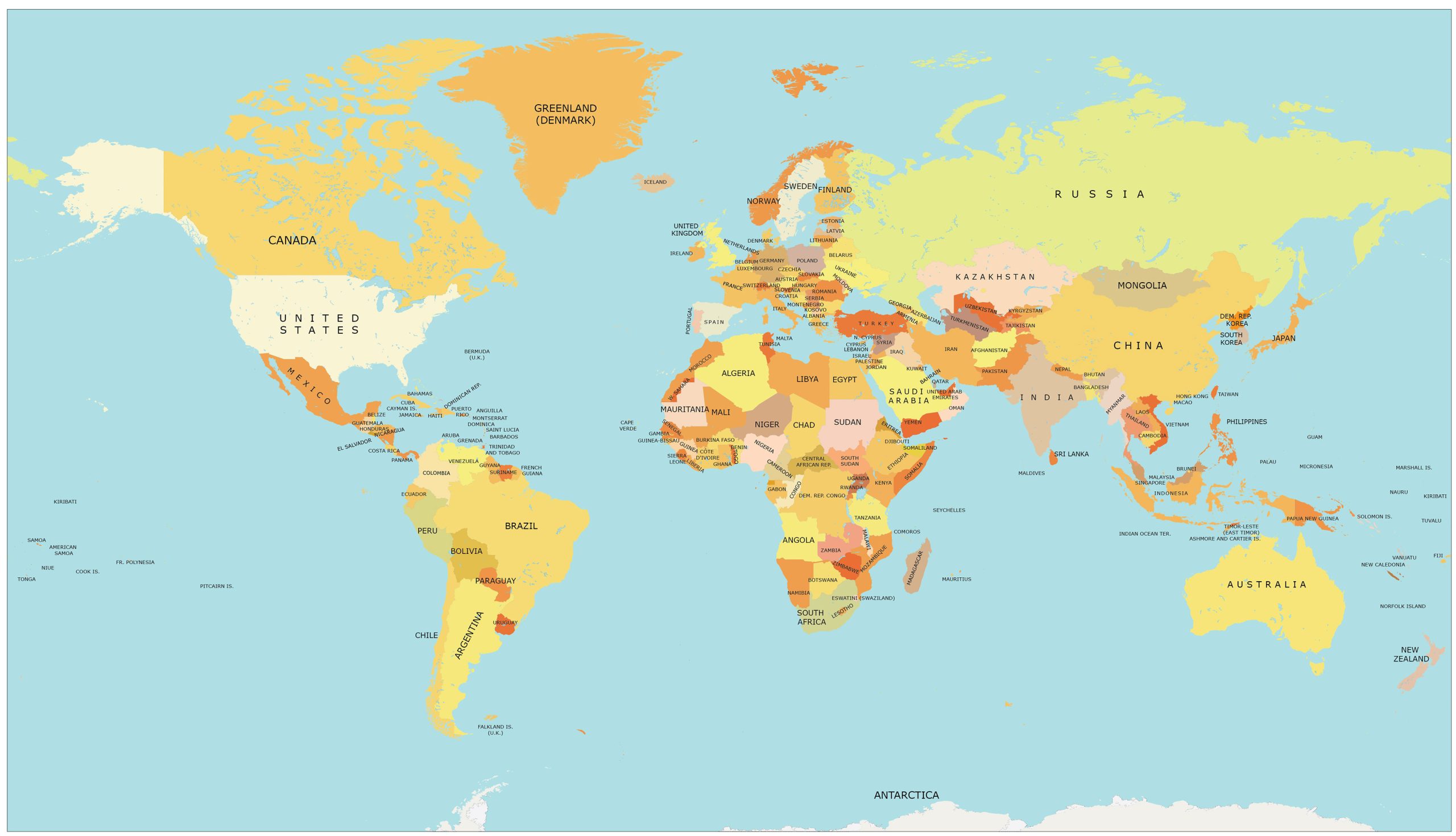 All World Map - World Wide Wings And Pizza Menu