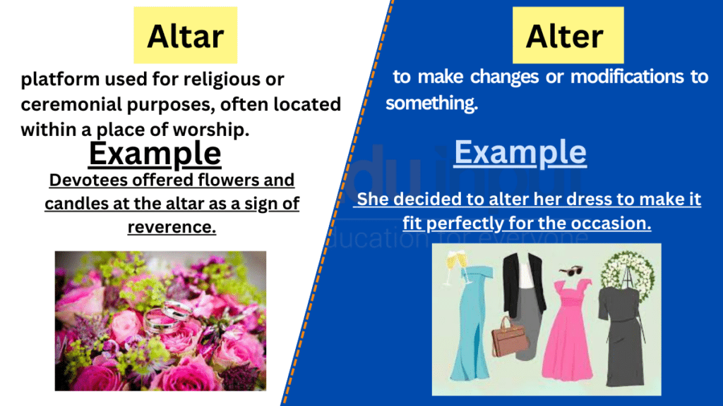 Altar vs Alter-Difference Between and Examples - Alter Behavioral Health - San Juan Capistrano