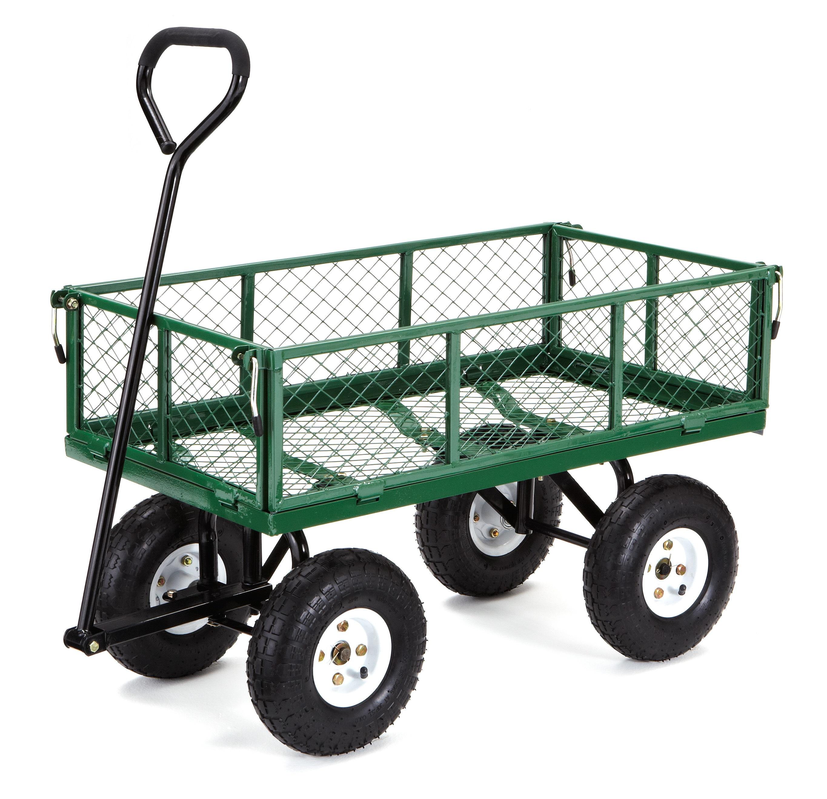 Amazon.com: Gorilla Carts GOR400-COM Steel Garden Cart with Removable - Do Carts Stay In Your System Longer Than Flower