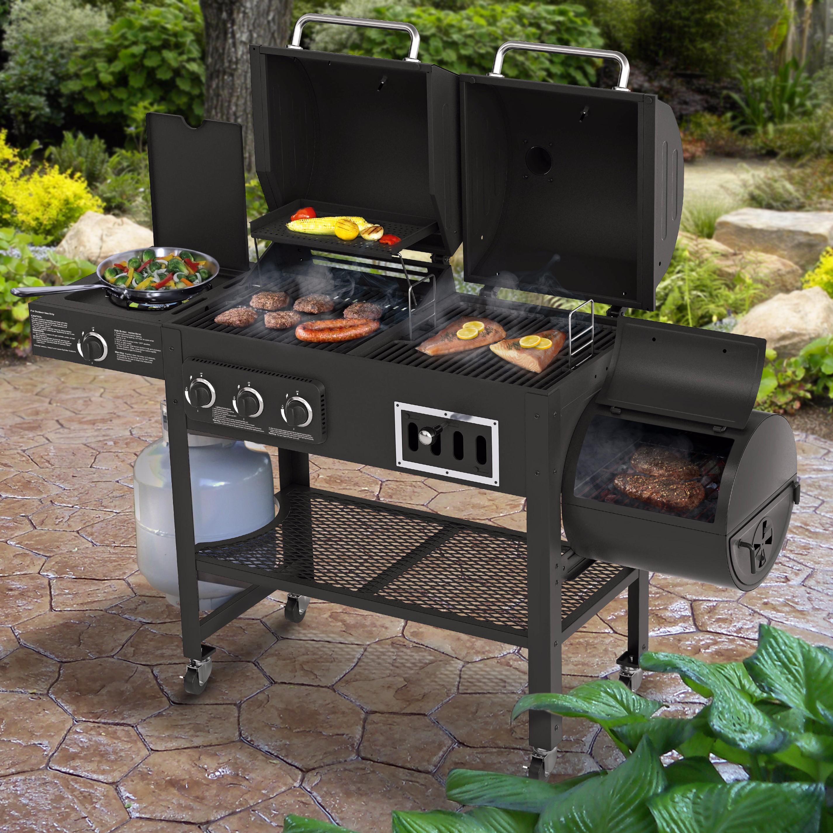 Amazon.com: Smoke Hollow 3500 4-in-1 Combination 3-Burner Gas Grill - Smokers On Sale For Black Friday