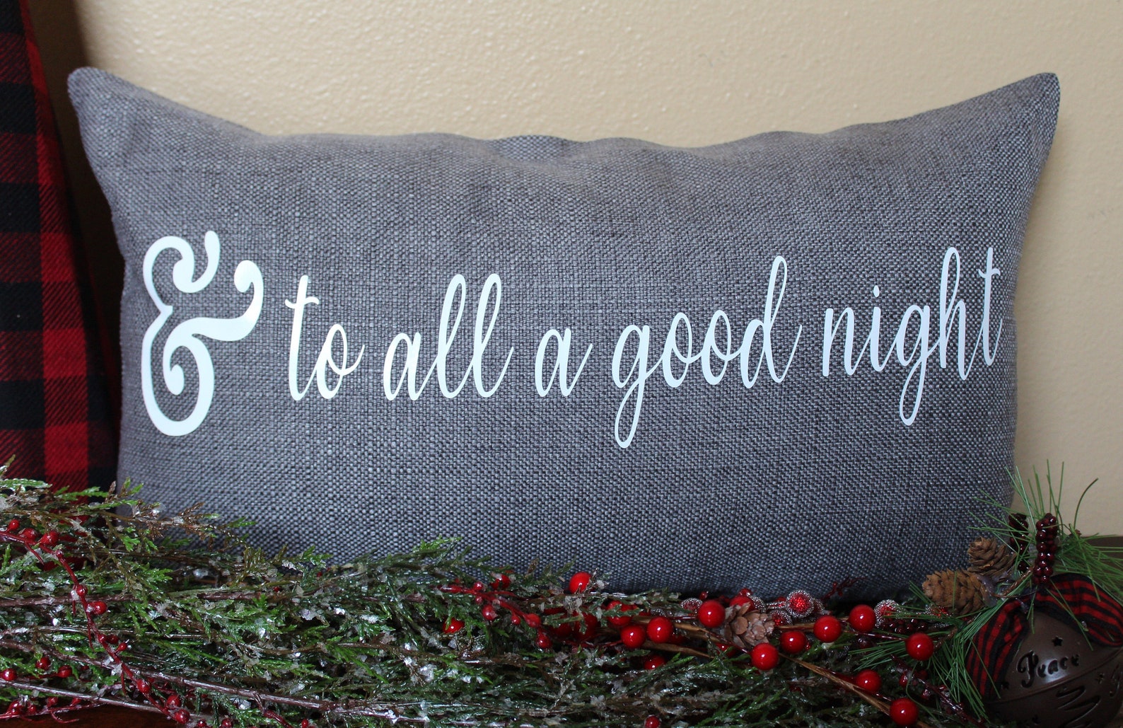 And to All a Good Night Pillow Cover (FREE SHIPPING USA Only) - Etsy - And To All A Good Night Pillow