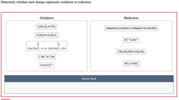 Answered: Determine whether each change represents oxidation or - Determine Whether Each Change Represents Oxidation Or Reduction.