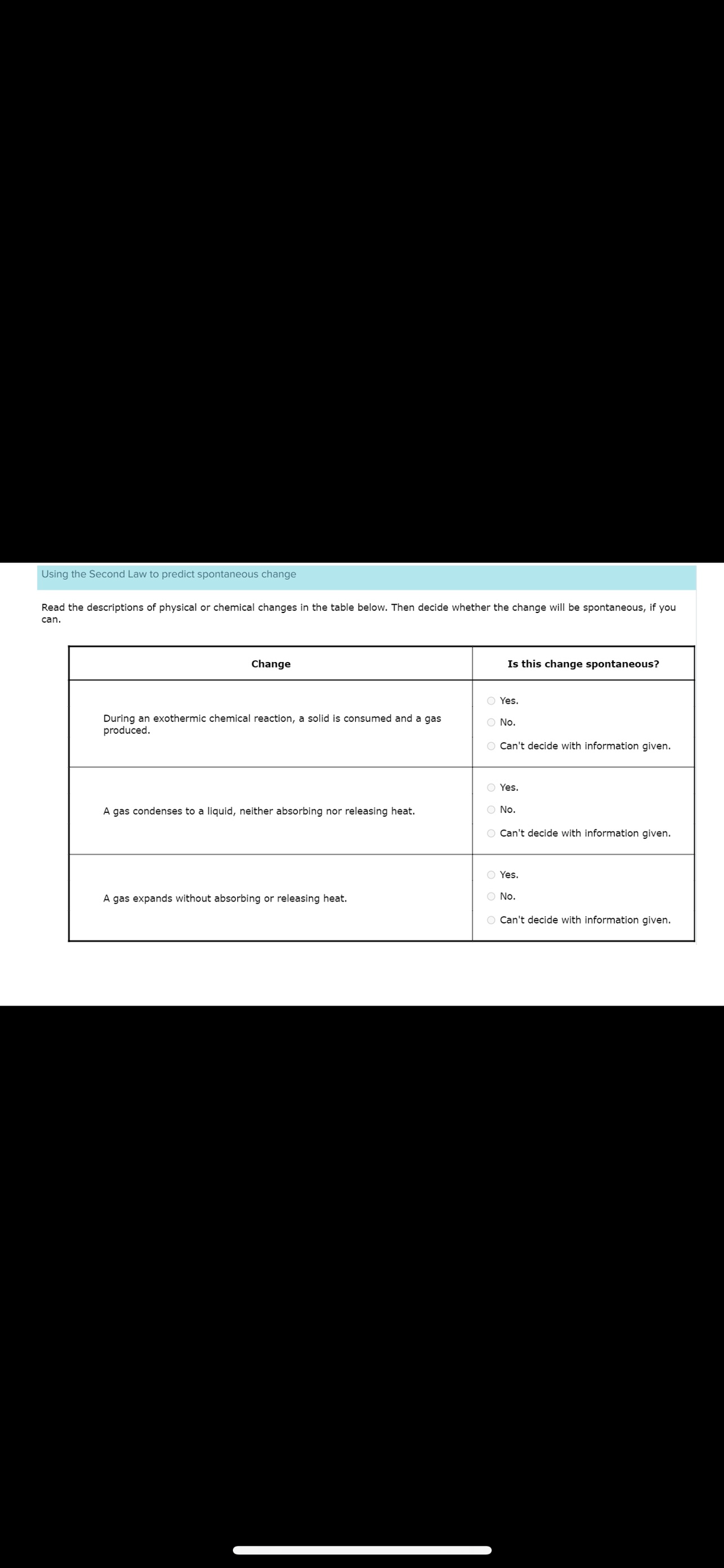 Answered: Using the Second Law to predict… | bartleby - Using The Second Law To Predict Spontaneous Change