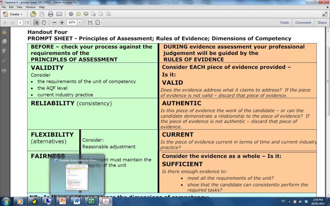 Applying Rules of Evidence and principles of Assessment - YouTube - When Evaluating Your Structure And Content You Might Consider Eliminating