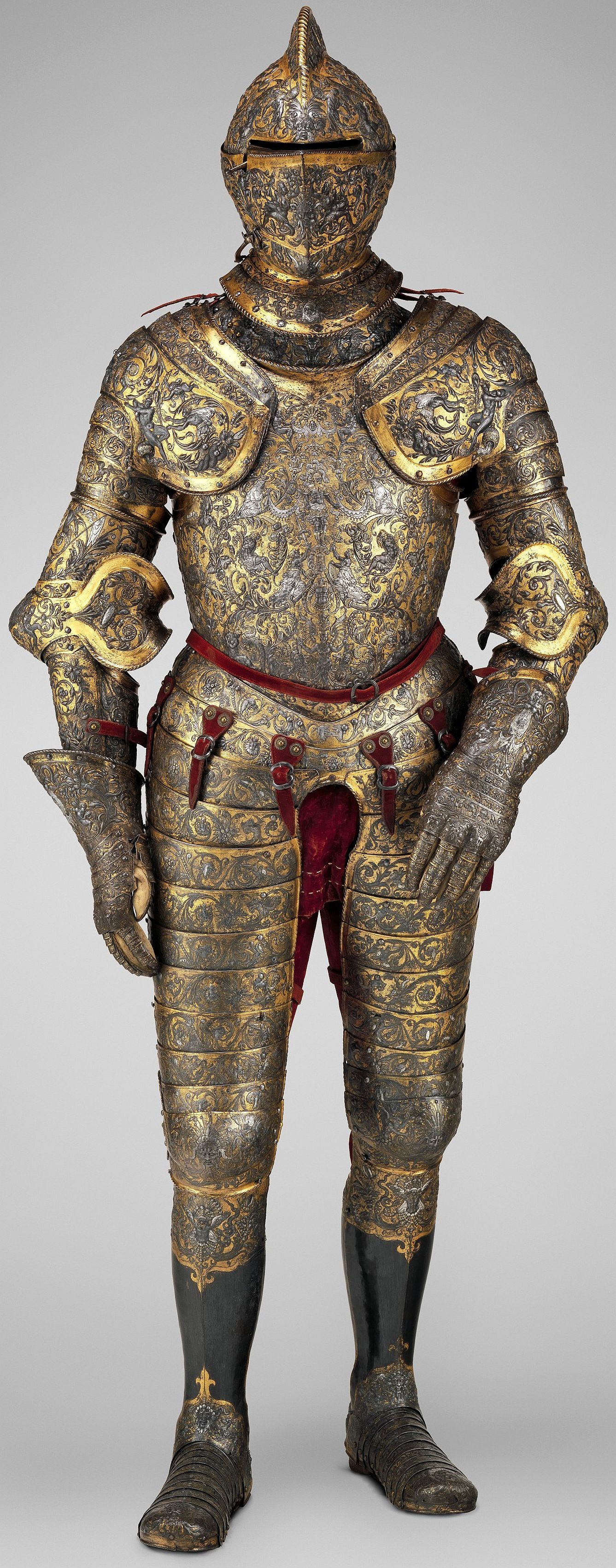 Armor of Henry II of France, detail view, ca. 1555, steel, embossed - Armour Oaks Senior Living Community Photos