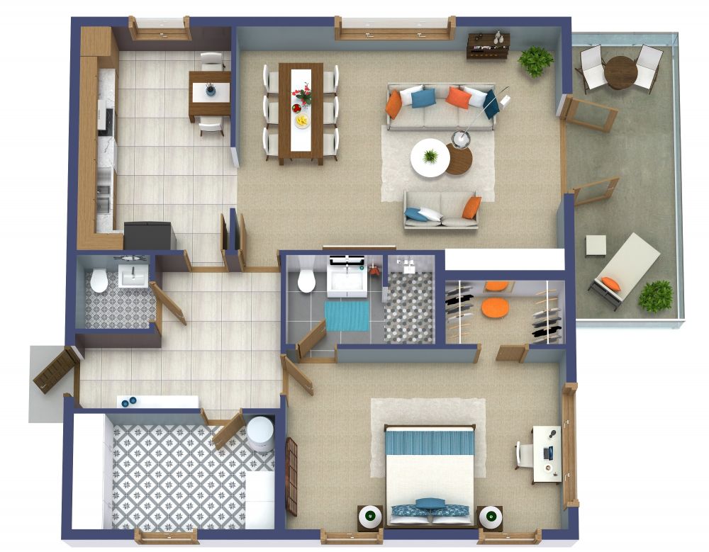 Bedroom House Plan Examples, 46% OFF | www.elevate.in - Modern 1500 Sq Ft House Design