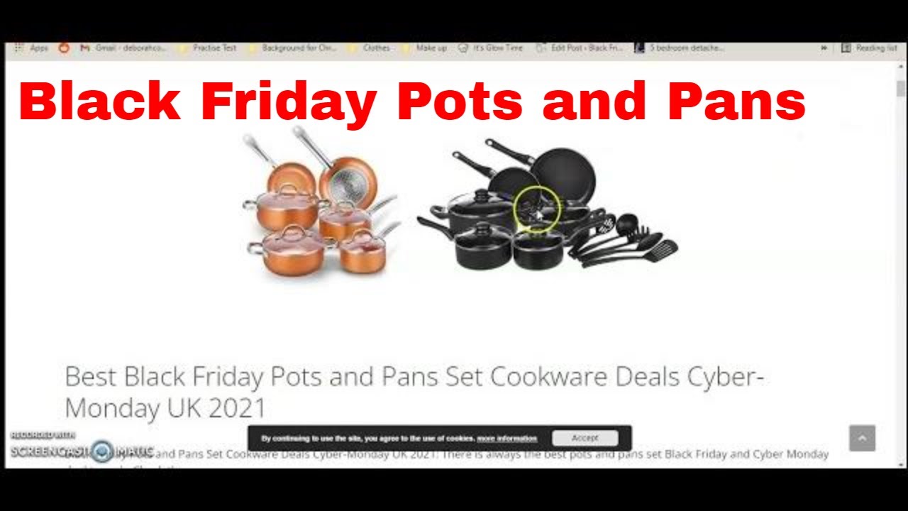 Best Black Friday Pots and Pans Set Cookware Deals Cyber-Monday UK 2021 - Stainless Steel Pots And Pans Black Friday