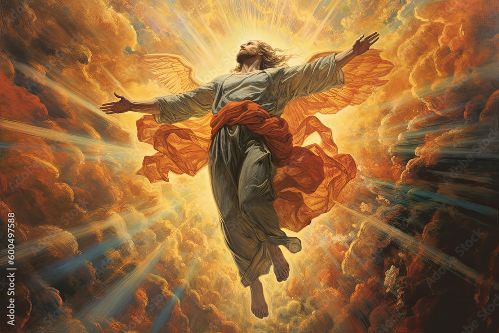 Biblical illustration of the Ascension of Jesus Christ - AI Generated - Ascension Data Breach Class Action Lawsuit