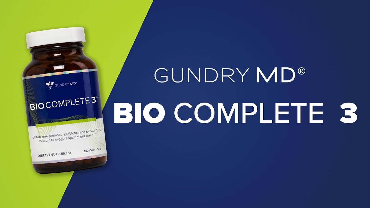 Bio Complete 3 - the complete gut health package | Gundry MD - YouTube - Gundry Md Bio Complete 3 120 Capsules Prebiotic Probiotic Details