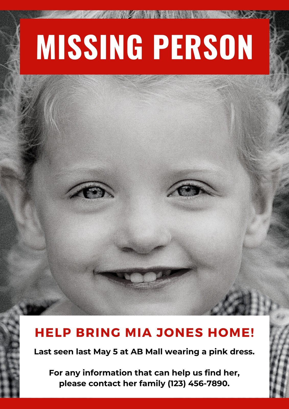 Blank Missing Poster - Missing One Payment May Cause Borrowers To