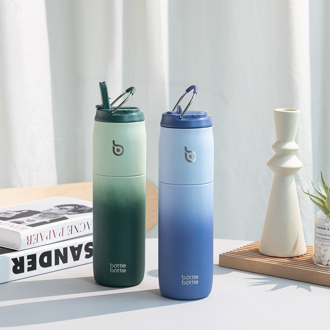 Bottlebottle Insulated water bottle with a straw that blends style and - Insulated Water Bottle With Silicone Straw