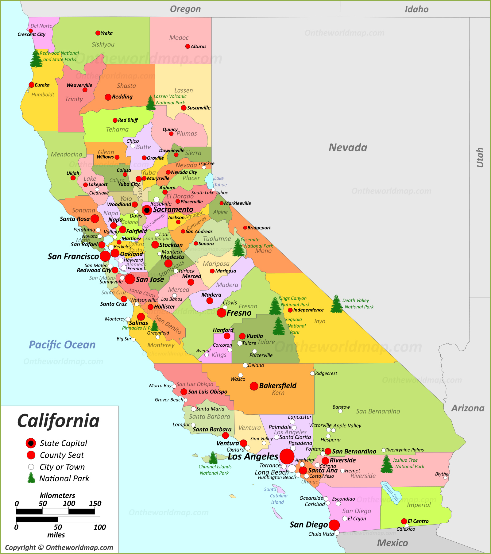 California State Map | USA | Detailed Maps of California (CA) - California Pacific Regional Rehabilitation Center At Cpmc
