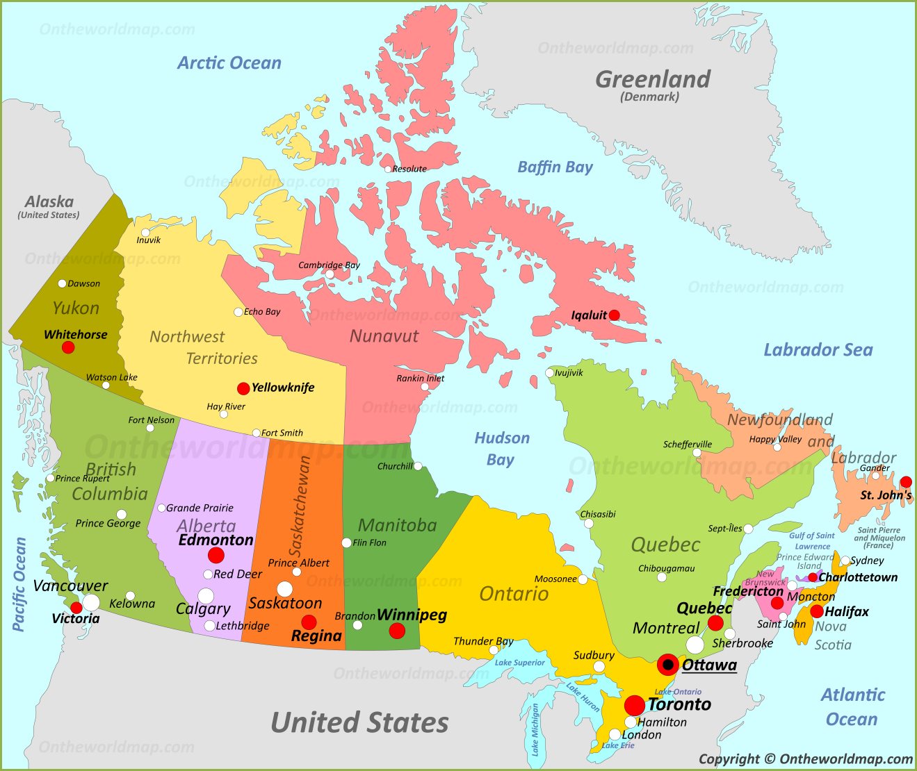 Canada Maps | Maps of Canada - Map Of Gold Deposits In The World