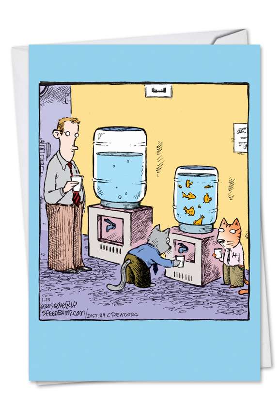 Cat Water Cooler Cartoons Birthday Greeting Card Dave Coverly - Achievement Motivation Can Best Be Viewed As