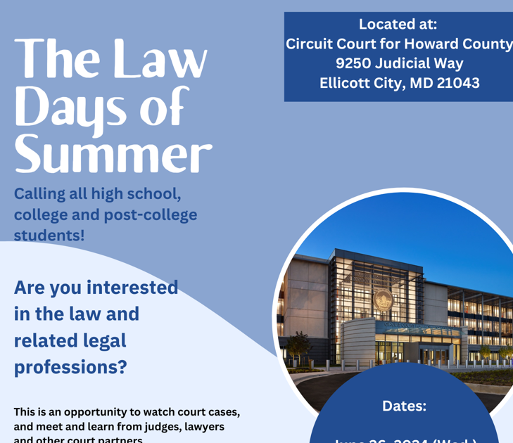 Law Days Of Summer Howard County