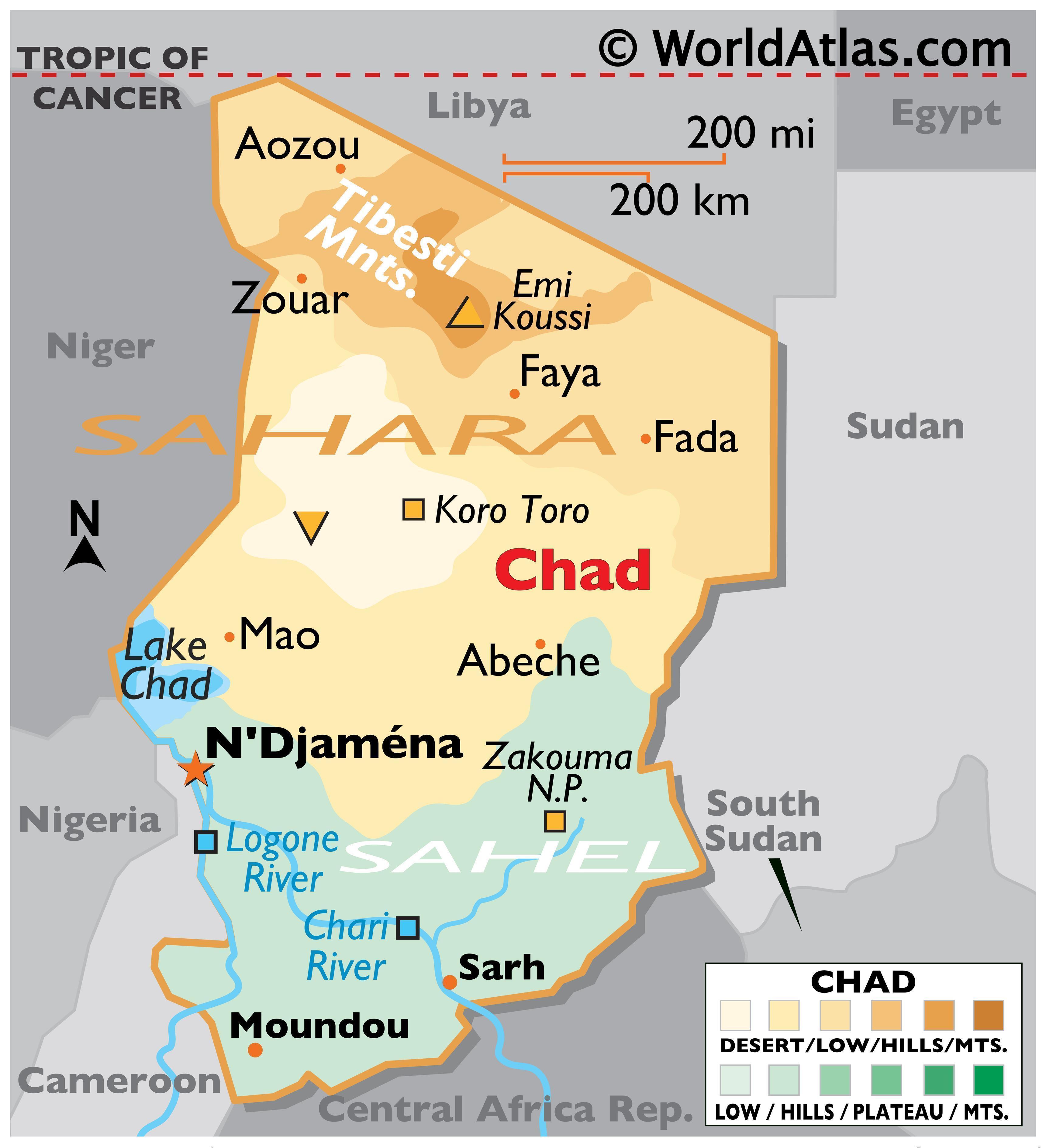 Chad Facts on Largest Cities, Populations, Symbols - Worldatlas.com - What Is Chad And Vy Phone Number