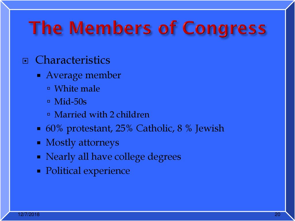 Chapter 10 Congress. - ppt download - How Many Members Of Congress Are Attorneys