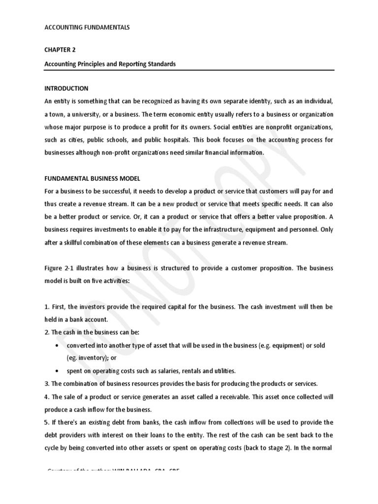 CHAPTER 2 Accounting Principles and Reporting Standards | PDF - Statements On Standards For Accounting And Review Services