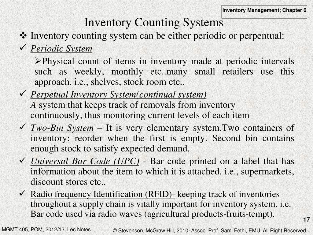 Chapter 6: Inventory Management - ppt download - Partially Complete Units Are Known As Inventory.