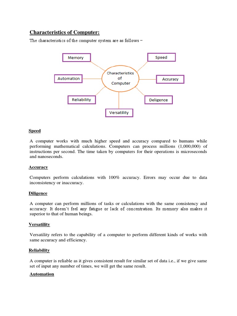 Identify The Characteristics Of A Desktop Computer