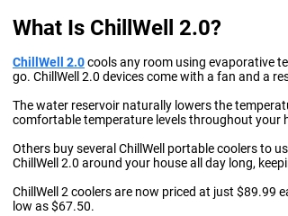 Chillwell 2.0 Portable Air Chiller Reviews