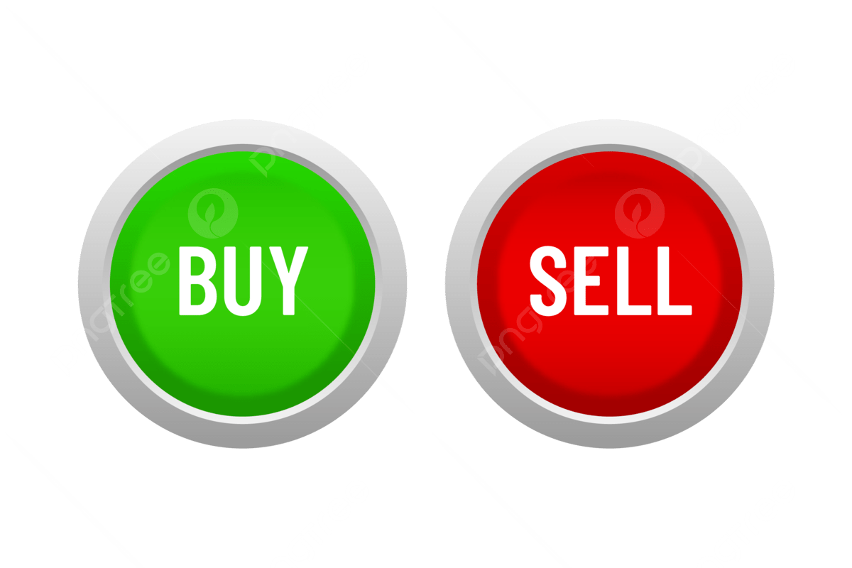 Circel Buy Sell Button With 3d Style In Green And Red Color, Button - How To Sell Gold Etf In Roth Ira