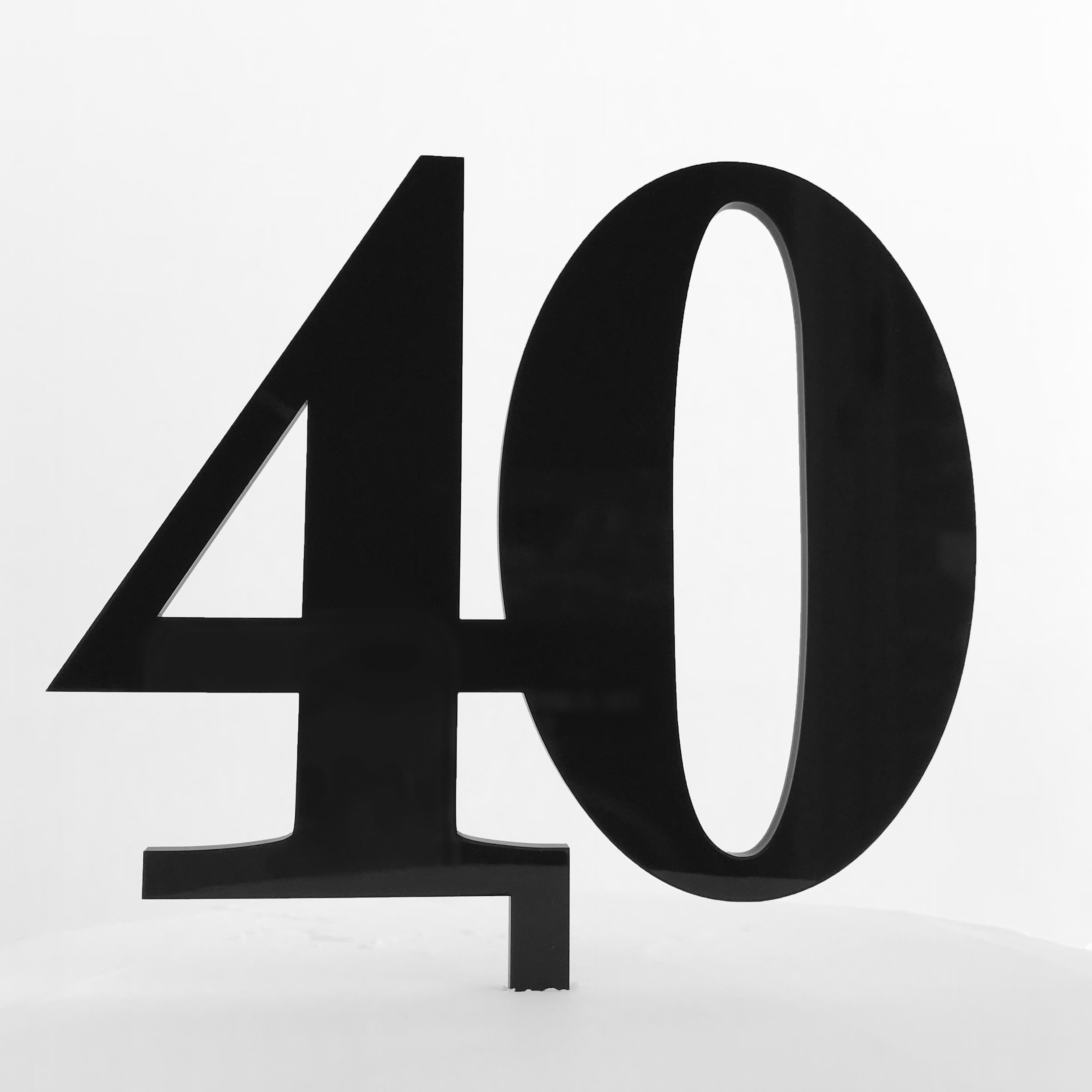 Classic Number 40 Cake Topper - SANDRA DILLON DESIGN - 40 Billion Divided By 350 Million
