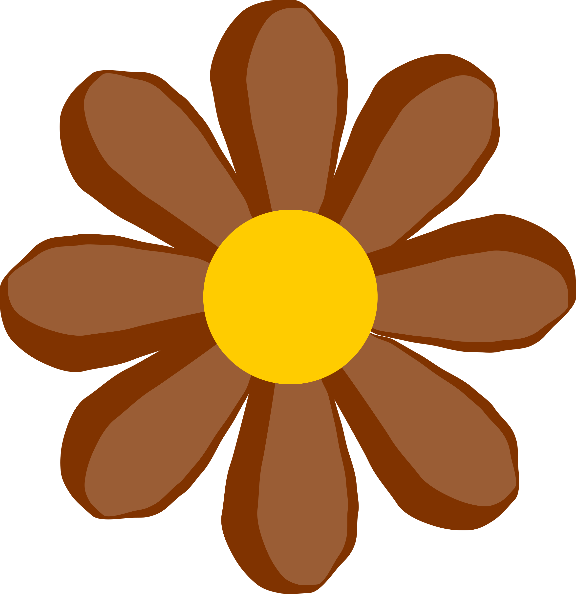 Clipart - brown flower - Body Dissatisfaction Is Typically Associated With Which Factor