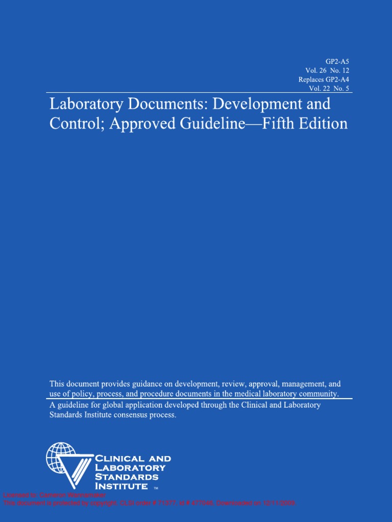 Clinical And Laboratory Standards Institute Clsi