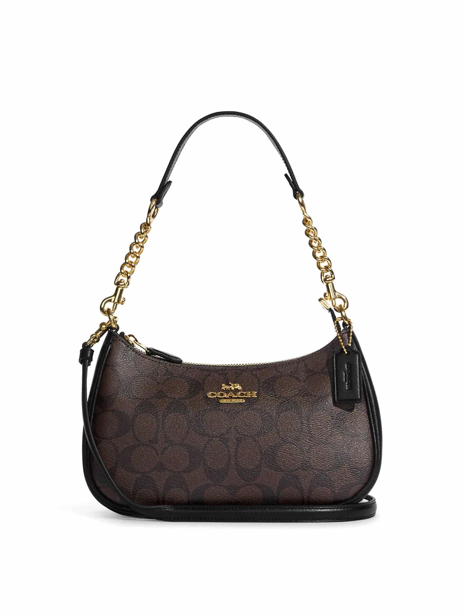 Coach Teri Shoulder Bag Signature Brown Black - Averand - Coach Jeffersonville Prime Outlets At Jeffersonville