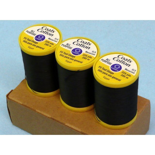 Coats & Clark Cotton All Purpose Thread Black - SANE - Sewing and - Coats & Clark All Purpose Thread