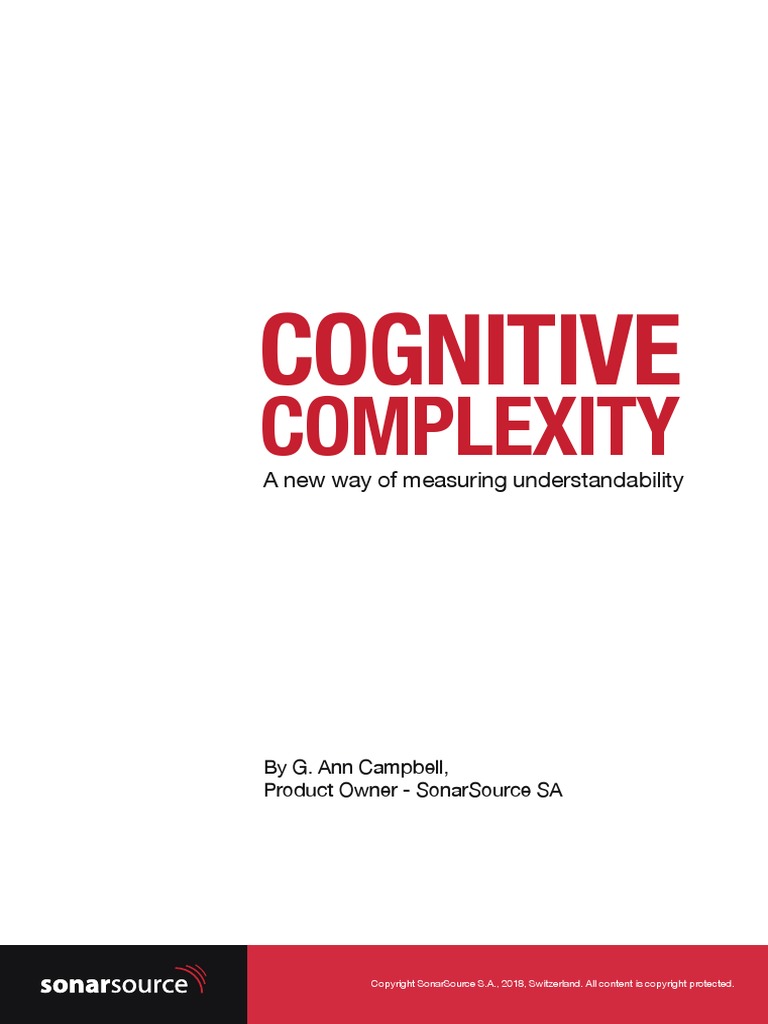 Cognitive Complexity | PDF | Control Flow | Computer Engineering - What Is Cognitive Complexity In Communication