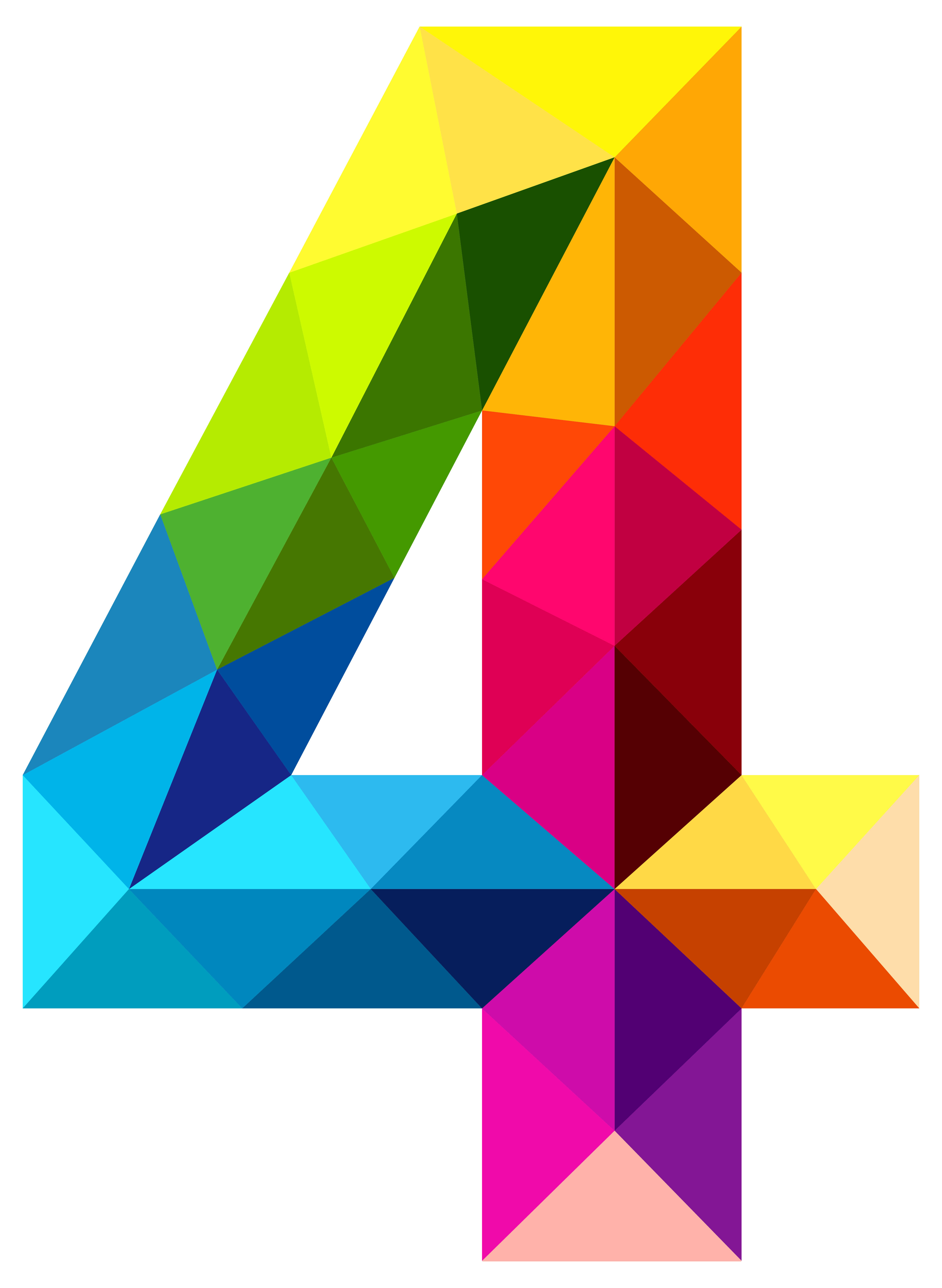 Colourful triangles number four png clipart image – Artofit - Four Points By Sheraton Charlotte - Lake Norman