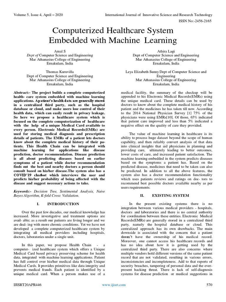 Chapter 12 Computers And Technology In Health Care