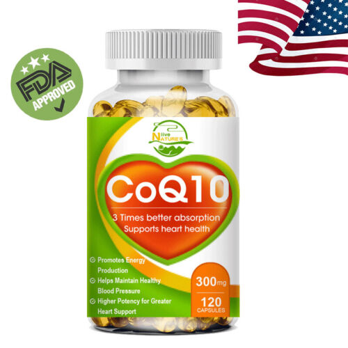 CoQ10 300mg High Absorption Vegan Capsules Q10 Coenzyme Supplement - Synergy Maximum Absorption Coq10 Supplement Facts