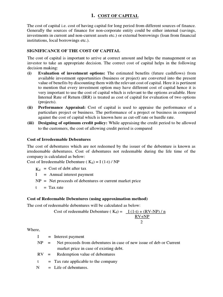 Cost of Capital | PDF | Cost Of Capital | Preferred Stock - Law And Order Cost Of Capital