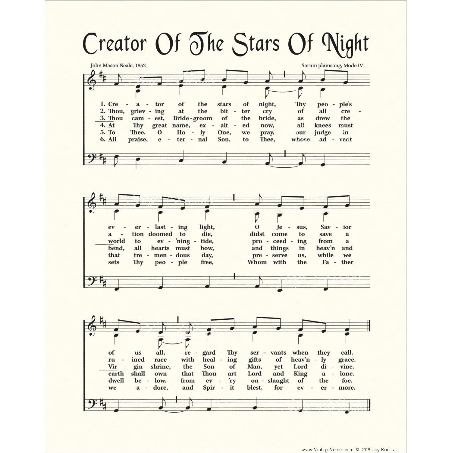 Creator Of The Stars Of Night Pdf