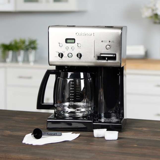 Cuisinart Coffee Plus 12-Cup Black/Stainless Residential Combination - Cuisinart 4 In 1 Coffee Machine