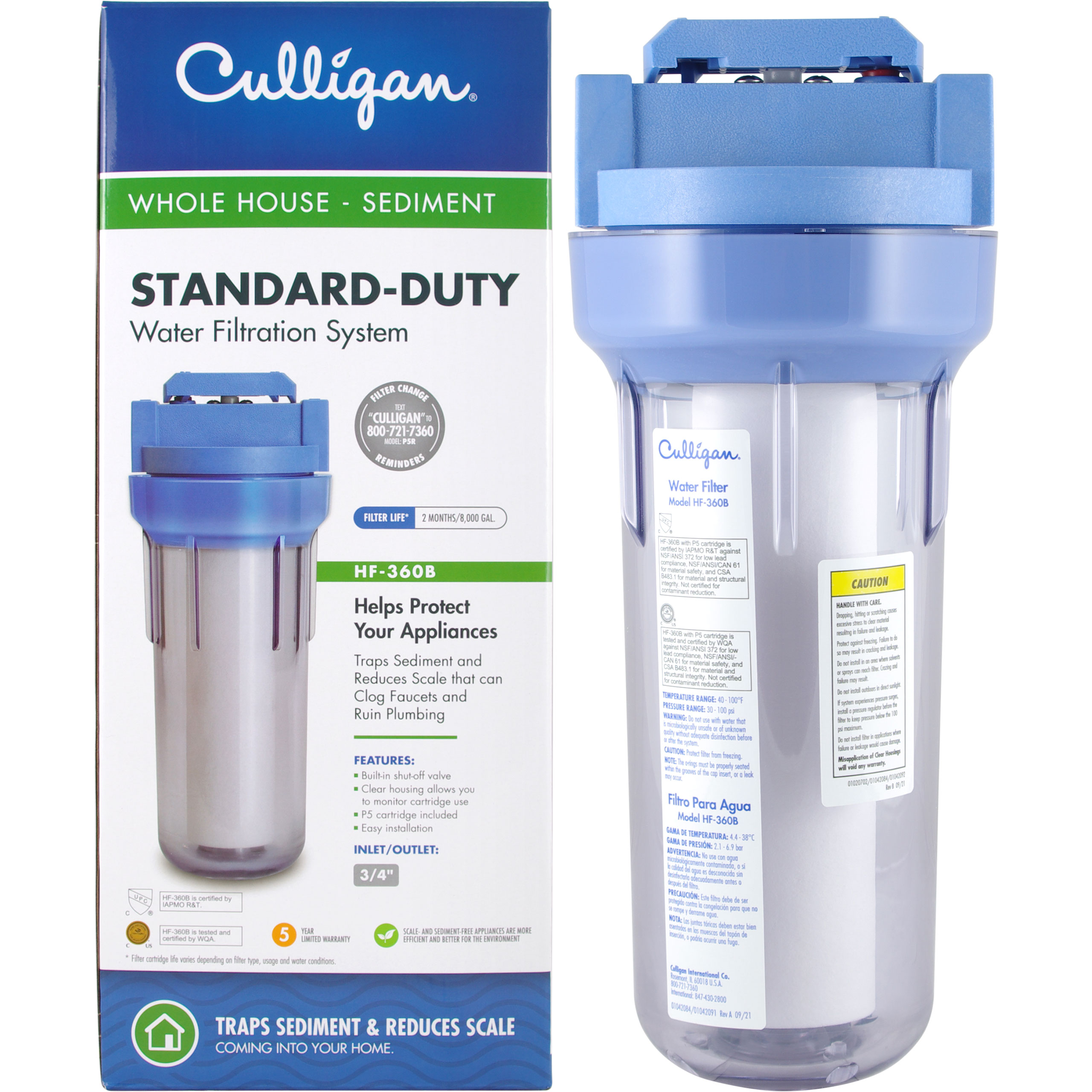 Culligan HF-360 3/4" Clear Water Filter Housing - $11.21 - Culligan Under Sink Water Filtration System