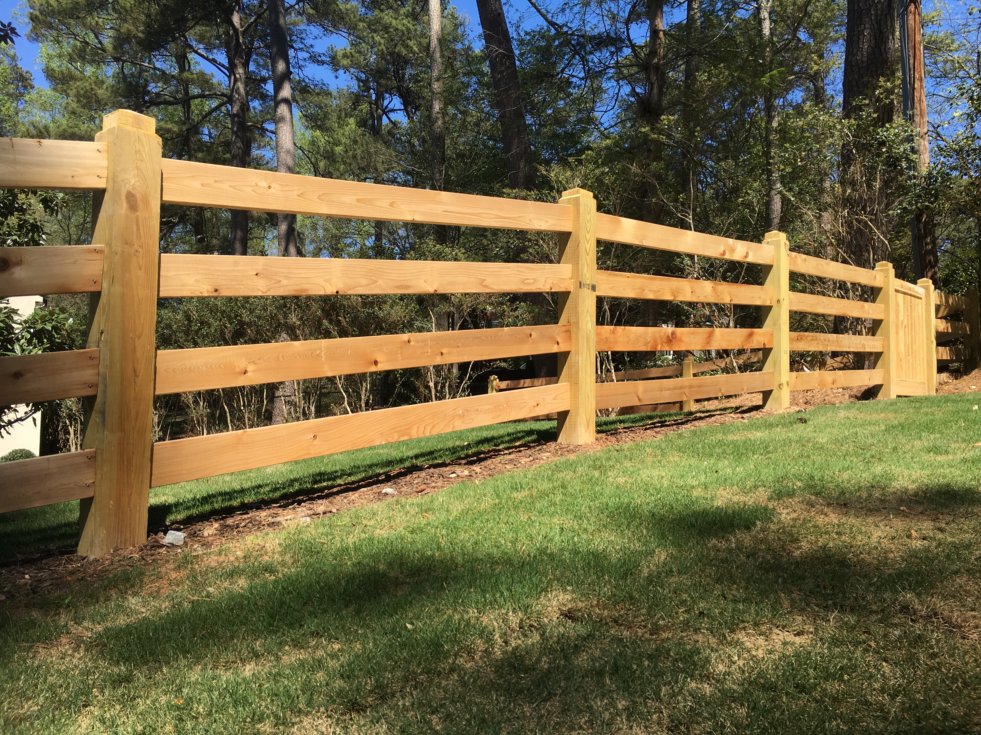 Custom Cedar Gate and Fencing at Buckhead Estate - Allied Fence - Fence And Deck Depot St Charles