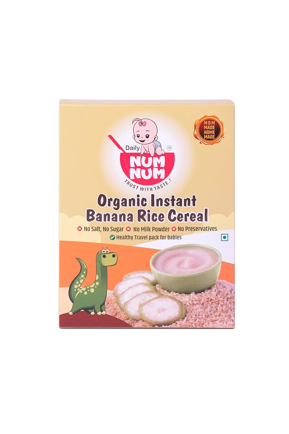 Daily NUM NUM Instant Banana Rice Cereal | No Salt, No Sugar Ragi - Num Noms Lip Gloss Truck Playset