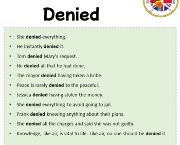Denied in a Sentence in English Archives - English Grammar Here - Denied For Care Credit Now What