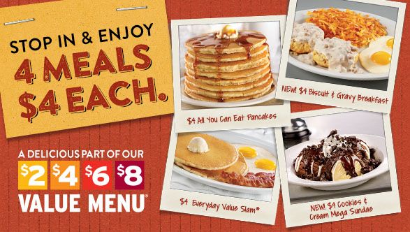 Denny's Restaurants - Breakfast, Lunch & Dinner 24/7 - Denny's $2 $4 $6 $8 Menu 2024